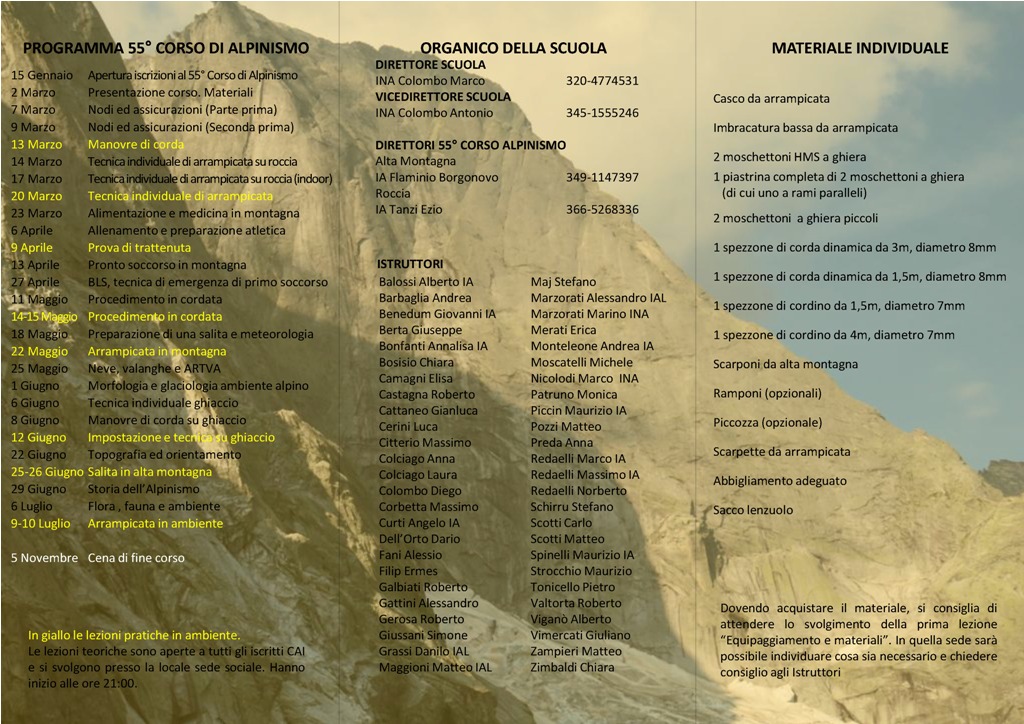 volantino 55 corso di alpinismo 2016 pagina 2r